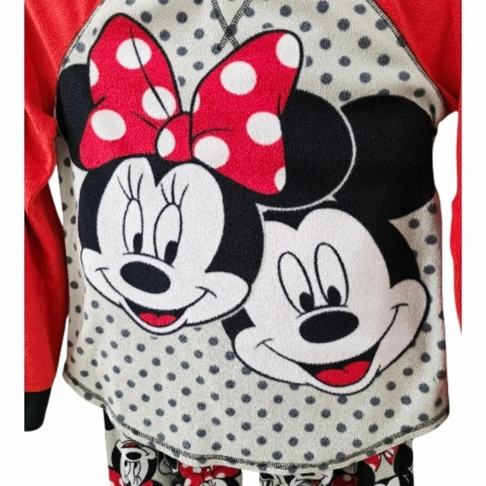 Disney Mickey & Minnie Pajama Set Women’s Small Red Black Lounge Sleepwear, EUC - Picture 3 of 9